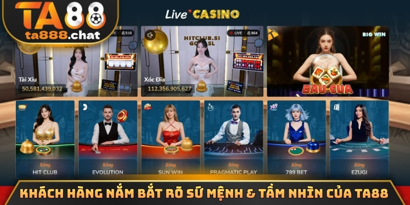 Khách hàng nắm bắt rõ sứ mệnh & tầm nhìn của TA88